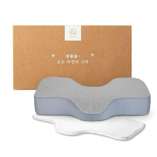 리빙제이 멜란지 잠솔솔 경추베개 높이조절형 (1개, 60x32x8/10.5cm)_이미지
