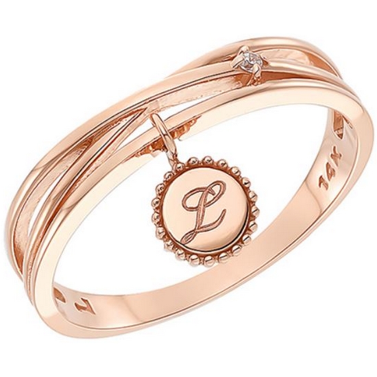 로이드 14K 360도 꼬임 반지 LRS21141G_이미지