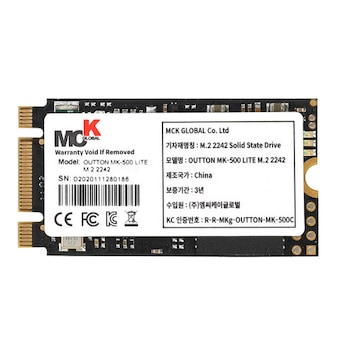 엠씨케이글로벌 OUTTON MK-500 LITE <b>M.2</b> 2242 <b>SATA</b> 벌크