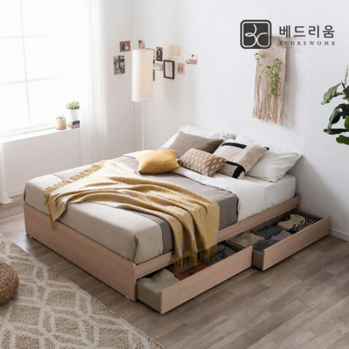 금성침대 베드리움 미니멀 수납 침대 Q (듀얼쿠션유로탑독립)