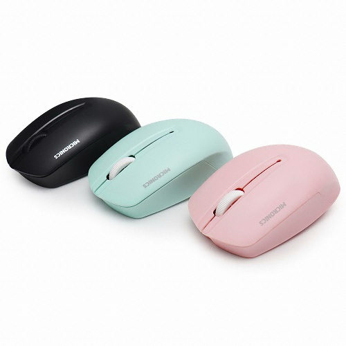 마이크로닉스 MANIC E1S 무소음 무선 마우스 (핑크)_이미지