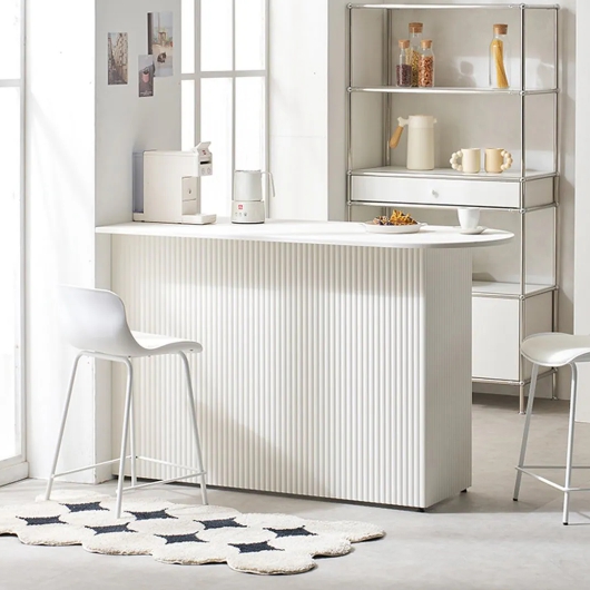 엘리 템바보드 반타원 수납 홈바 아일랜드 식탁 1400