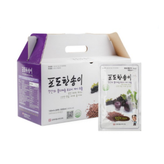 김재식헬스푸드 포도한송이 포도즙 100ml 30포이미지입니다. 누르면 해당 게시물로 새창이동합니다.