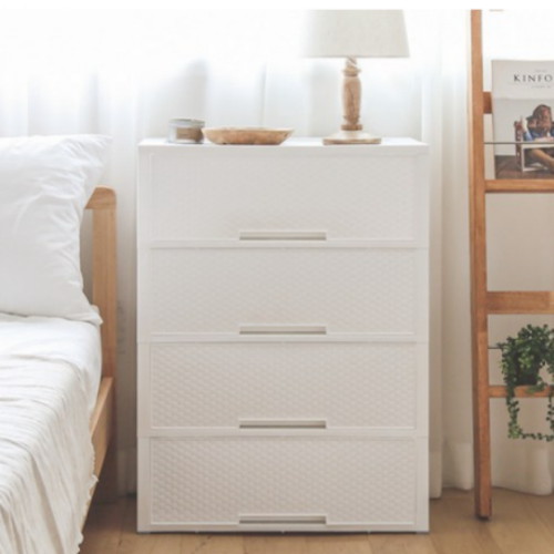 코멧 라탄 와이드 4단 서랍장 600