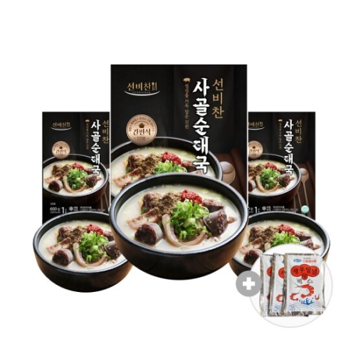 선비찬 사골<b>순대국</b> 600g 6봉 +새우젓6팩