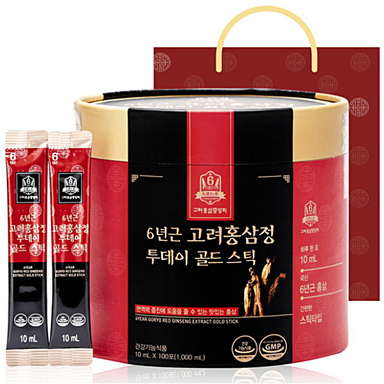 고려홍삼중앙회 6년근 고려홍삼정 투데이 골드 스틱 10ml 100포 (1개)