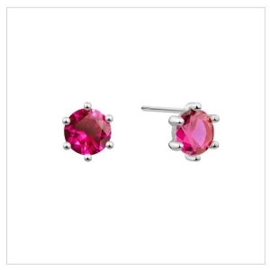 14K 베이직 루비 용기,성공 귀걸이 4mm EJCM4211W_MA