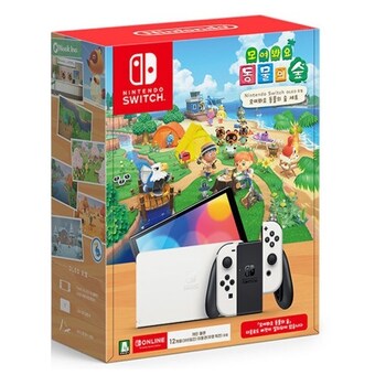 Nintendo 닌텐도 스위치 OLED <b>모여봐요</b> <b>동물</b><b>의</b> <b>숲</b> 세트