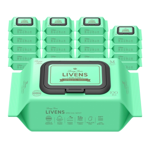 리벤스 스페셜 민트 물티슈 캡형 100매 (20팩)_이미지