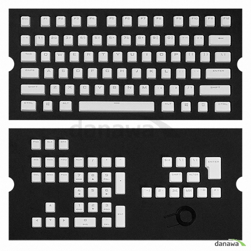 CORSAIR PBT DOUBLE-SHOT KEYCAPS (화이트)_이미지