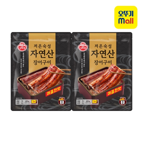 오뚜기 저온숙성 자연산 장어구이 매콤한맛 3개입 420g (2개)