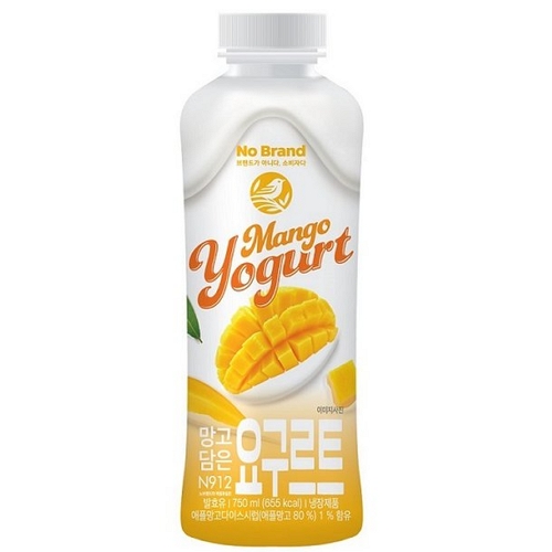 이마트 노브랜드 망고담은 요거트 750ml (2개)_이미지
