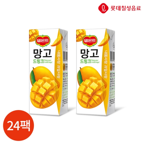 롯데칠성음료 델몬트 망고 드링크 190ml (24개)