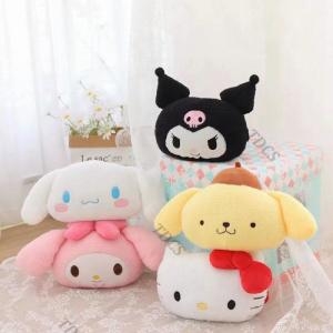 산리오 쿠로미 얼굴 쿠션 인형_이미지