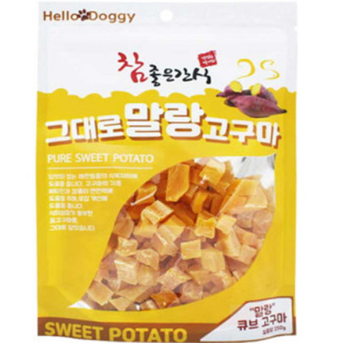 펫더맨 헬로도기 참좋은간식 그대로 말랑 고구마 큐브 250g (1개)