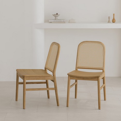 위빙 스퀘어 라탄 체어