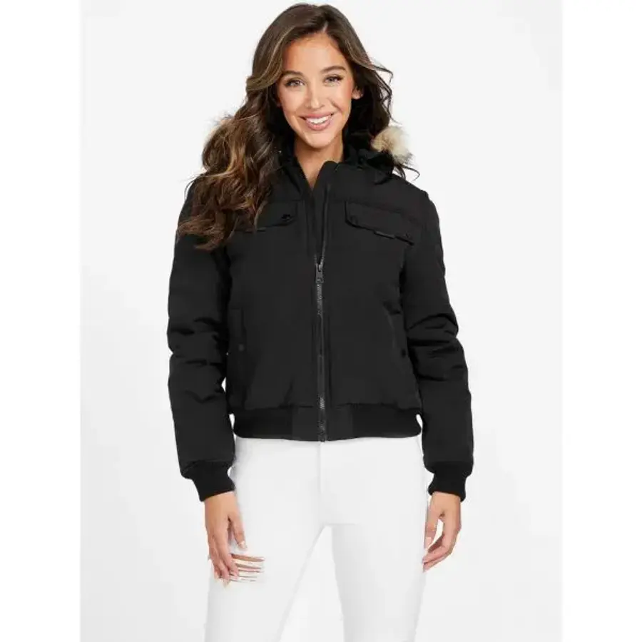 게스 에코 더스티나 후드 패딩 재킷 7406488