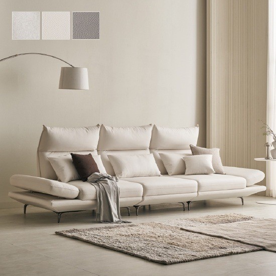 폴로까사 한샘몰 듀레스트 와이드 맞춤조절 스윙 가죽 소파 4인용_이미지