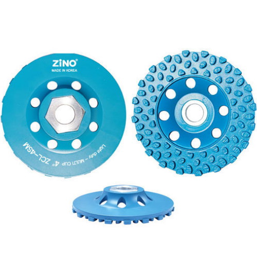 지노 4인치 다이아몬드 컵휠 경량 멀티컵 ZCL-4SM_이미지