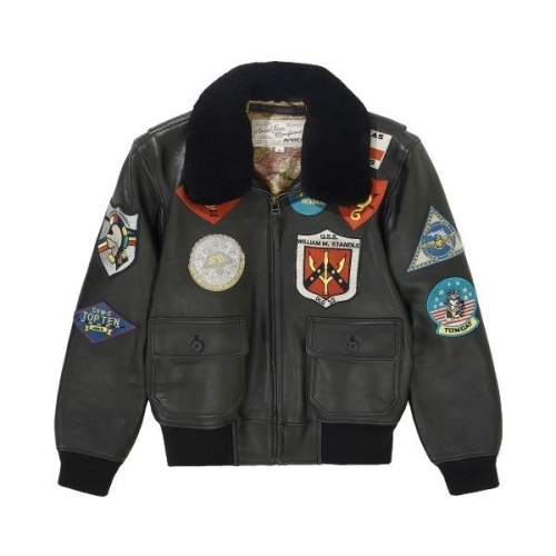 아비렉스 AVIREX G-1 앤틱 쉽 레더 탑건 블러드 칫 / 7834950014 블랙 236080