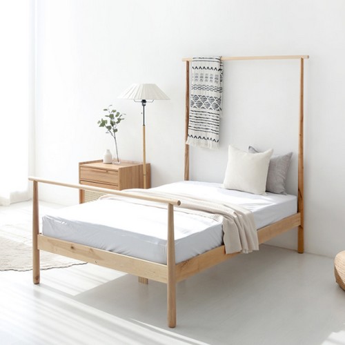 마켓비 VIENA 원목 침대 SS (매트별도)_이미지