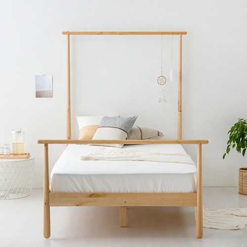 마켓비 VIENA 원목 침대 SS (매트별도)