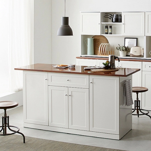 나무뜰 올리브 수납형 아일랜드식탁 1600 (의자별도)_이미지