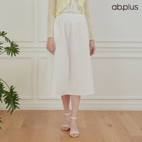 Ab.plus 밴딩 포켓 코튼 롱 스커트 LSX2MS84A