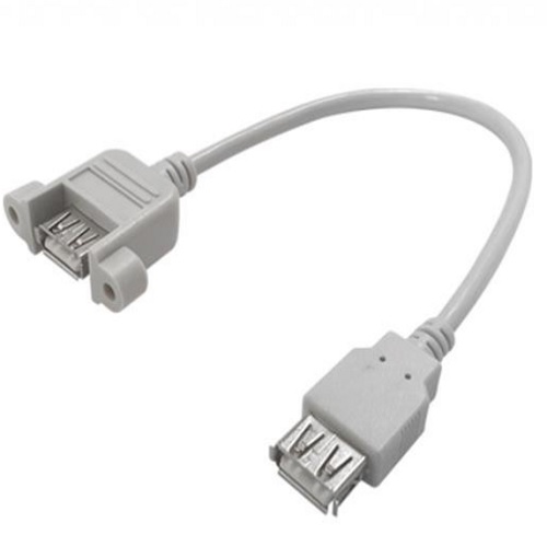 라인업시스템 LANSTAR USB 2.0 판넬형 연장 케이블 (LS-USB2.0-FFS0.2M, 0.2m)_이미지