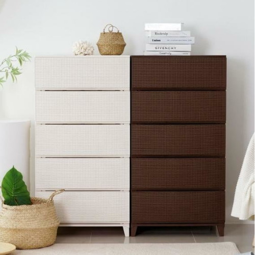 보노하우스 가든 라탄 서랍장 와이드형 5단