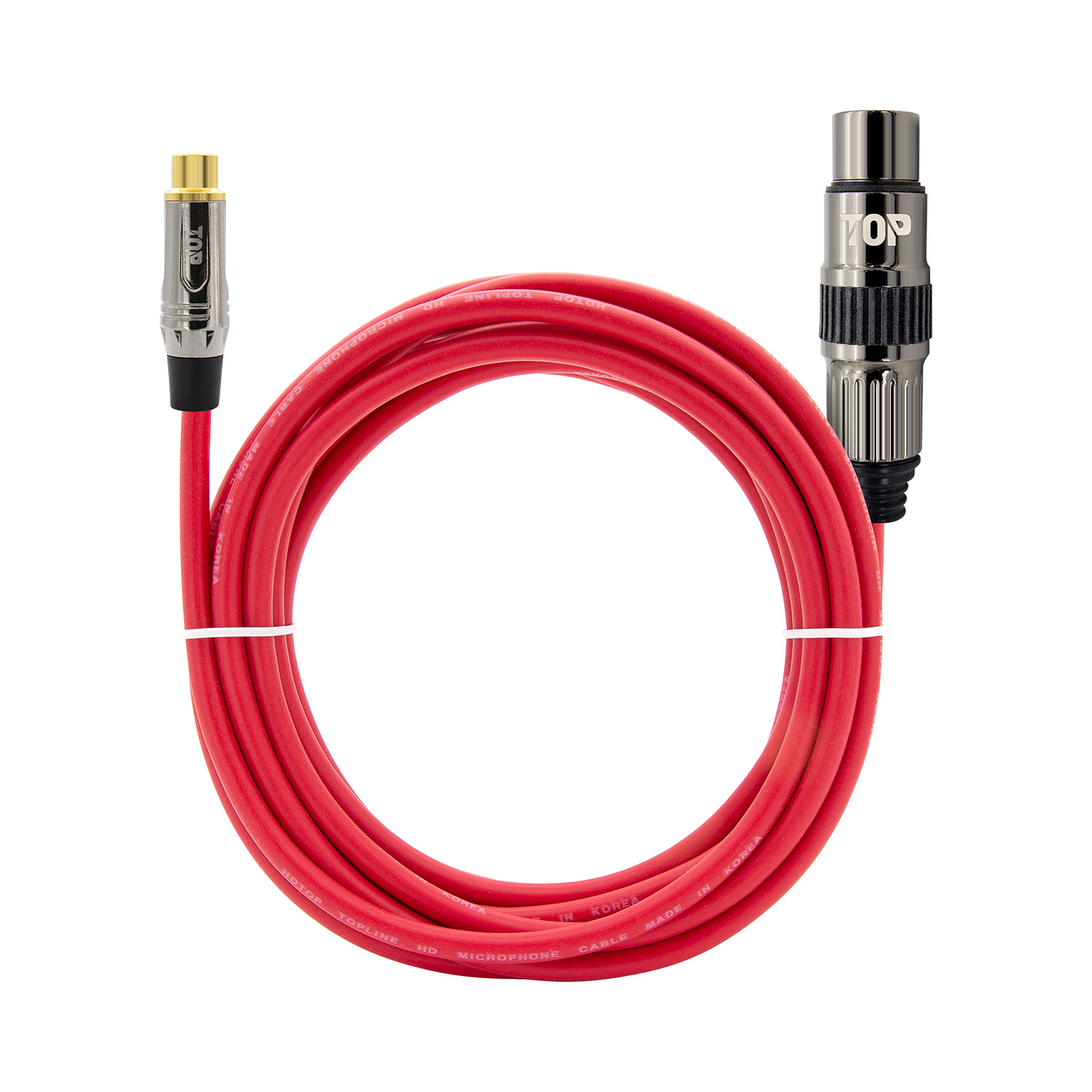 탑라인에이치디 HDTOP 메탈 RCA 암 to XLR 암 케이블 레드
