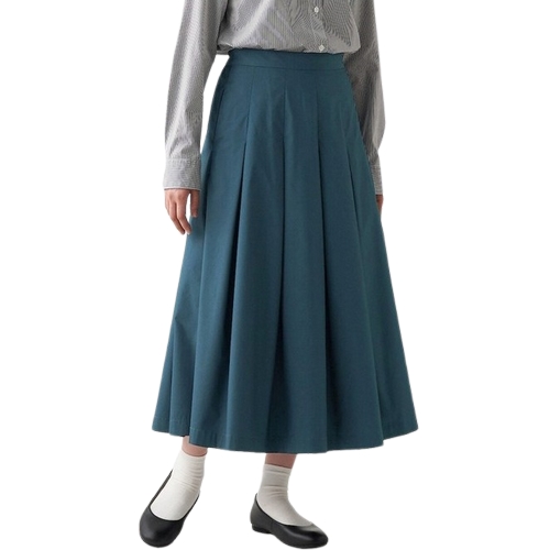 무인양품 스트레치 고밀도 편직 턱 스커트BEK39A2A