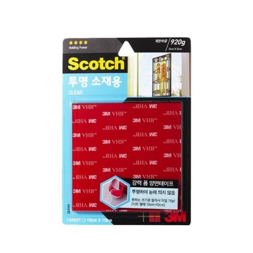 3M 750XKO34 스카치 CLS101 강력 투명 소재용 폼 양면테이프