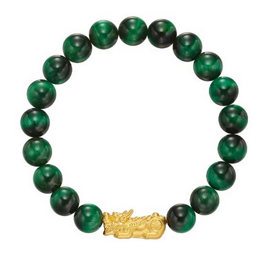 수앤진골드 그린 호안석 8mm 비휴 팔찌 0.9g