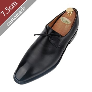  커스텀에이드 CUSTOMADE 7.5cm 키높이 옥스포드 플레인토 더비 수제화 EL0019BK EL0019BK