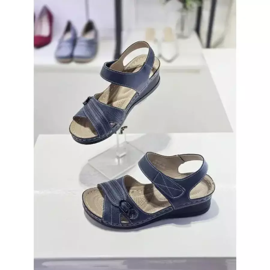 세이브존03 여성 사선 비즈 포인트 쿠셔닝 샌들 4cm YASR520Y-8
