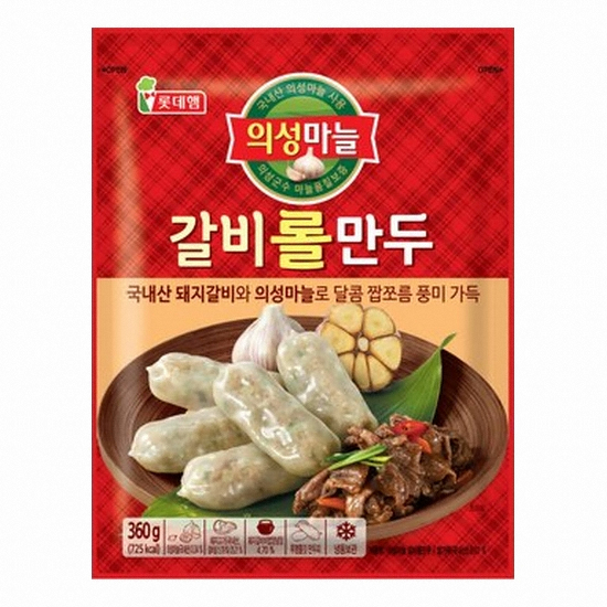 롯데웰푸드 의성마늘 갈비 롤만두 360g (2개)_이미지
