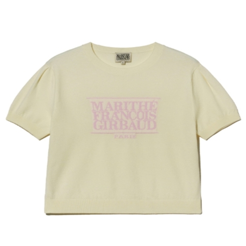 마리떼 여성 클래식 로고 반팔 니트 MFG45CKN102 IVR LPP LYW