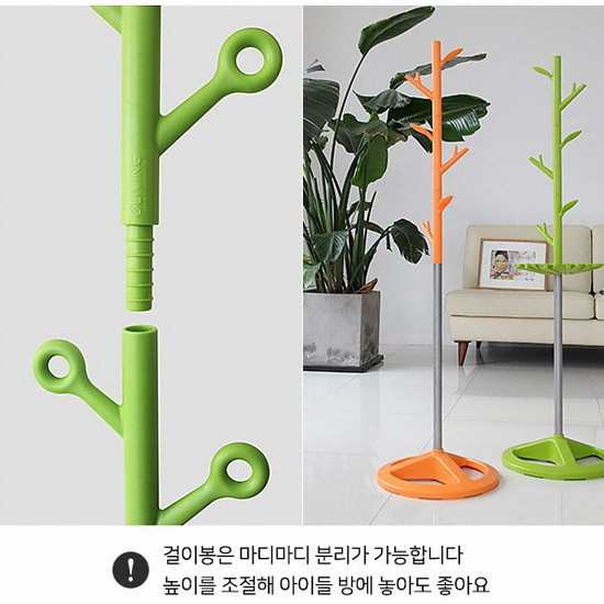 올리빙 스탠드 옷걸이 나무형_이미지