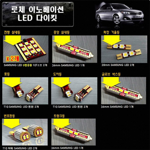 반디 LED 실내등 풀세트 로체 이노베이션(모든연식)