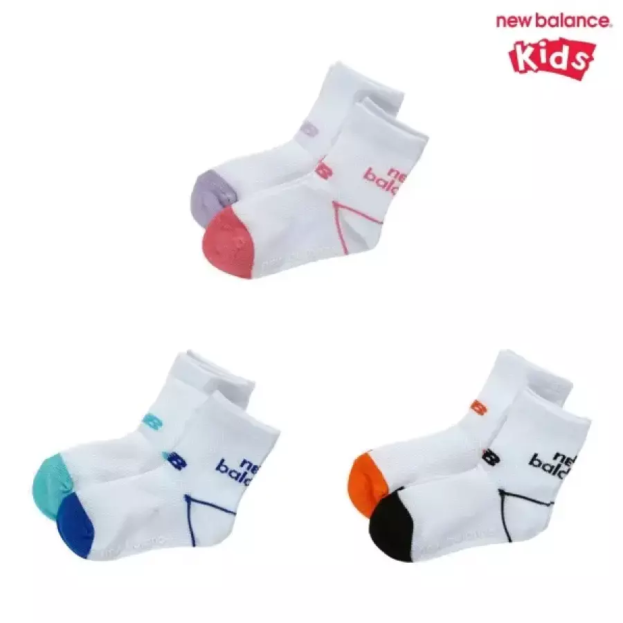 뉴발란스 키즈 2PCS 메쉬 중목양말 B1 NK8EGS204U 19 25 50