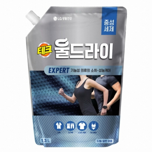 LG생활건강 테크 울드라이 엑스퍼트 리필 1.3L (4개)