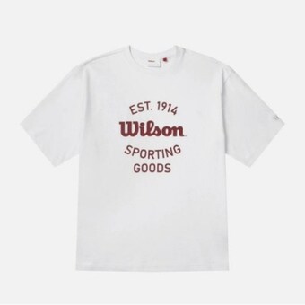 윌슨 <b>반팔</b><b>티</b> JQS W252001NTS46-WHT 시그니쳐 그래픽 티셔츠