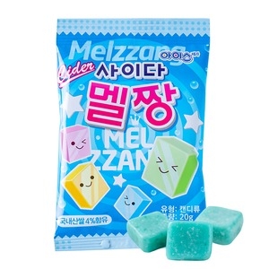 [불명] 사이다 멜짱 20g 추억의 문방구 시원한 후식 사탕 캔_이미지