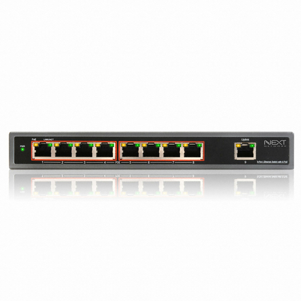 이지넷유비쿼터스 넥스트 NEXT-POE6008F PoE+ 스위치허브_이미지