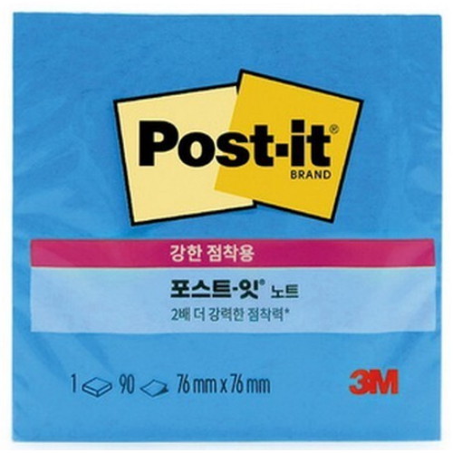 3M 포스트잇 강한점착용 노트 654 일렉트릭블루_이미지