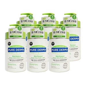 온더바디 퓨어 더마 마일드 모이스처 바디로션 그린허브향 1000ml (6개)_이미지