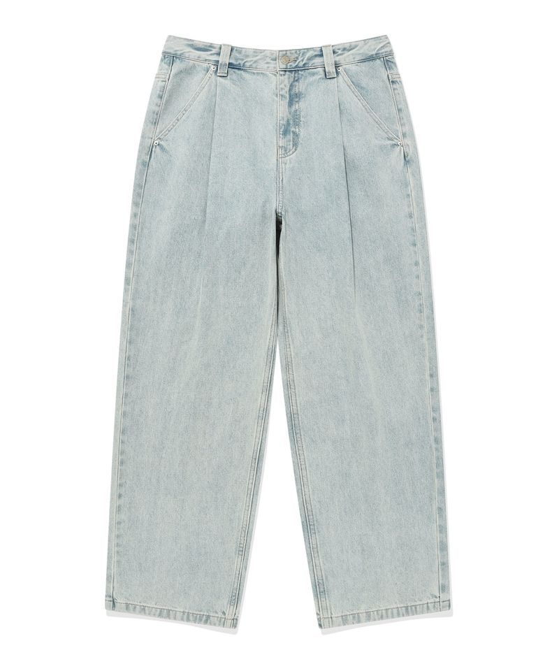 커버낫 COVERNAT 데님 원턱 와이드 팬츠 라이트 블루 CO2303PT06LB