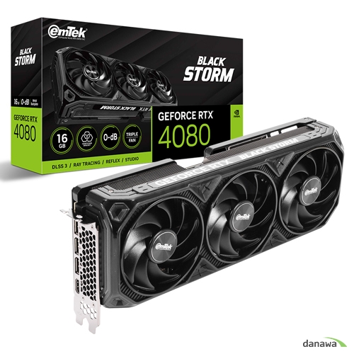 이엠텍 지포스 RTX 4080 BLACK STORM D6X 16GB