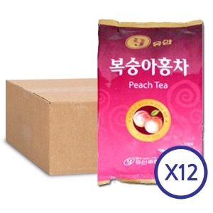 유안종합식품 자판기용 복숭아홍차 900g (12개)
